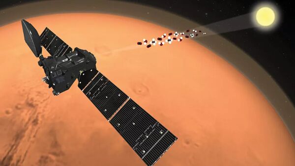 Зонд ЭкзоМарс-TGO исследует атмосферу Марса на просвет во время солнечных затмений - Sputnik Lietuva