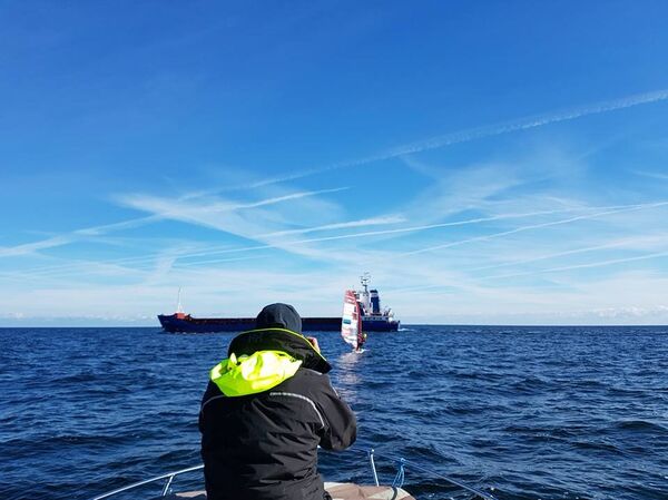 Переход Ингрид Пууста по Балтийскому морю на доске для виндсерфинга. Переход Ингрид Пууста по Балтийскому морю на доске для виндсерфинга. - Sputnik Литва