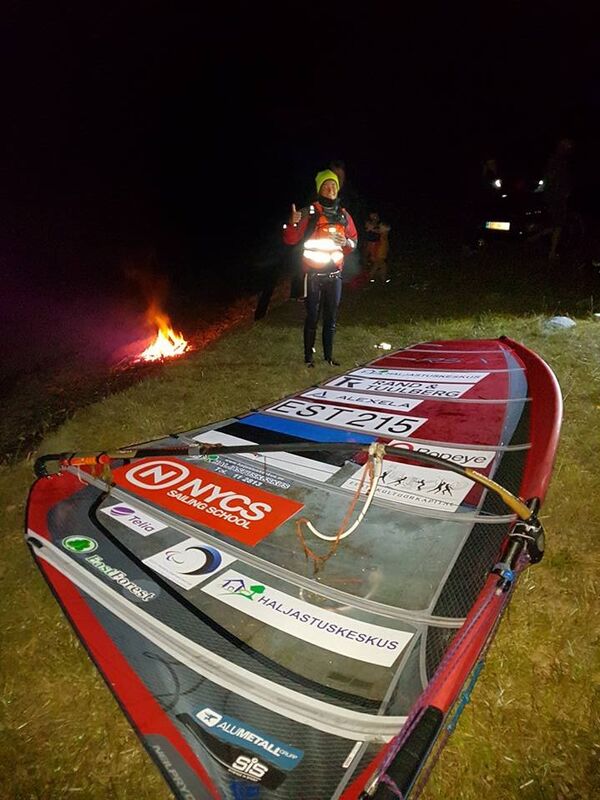 Переход Ингрид Пууста по Балтийскому морю на доске для виндсерфинга. Переход Ингрид Пууста по Балтийскому морю на доске для виндсерфинга. - Sputnik Литва