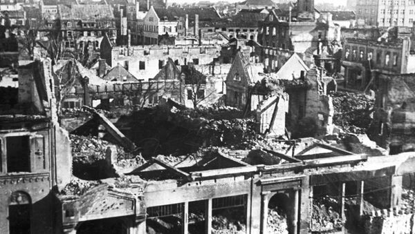 Вид города после освобождения от немецко-фашистской оккупации в 1945 году, архивное фото - Sputnik Литва
