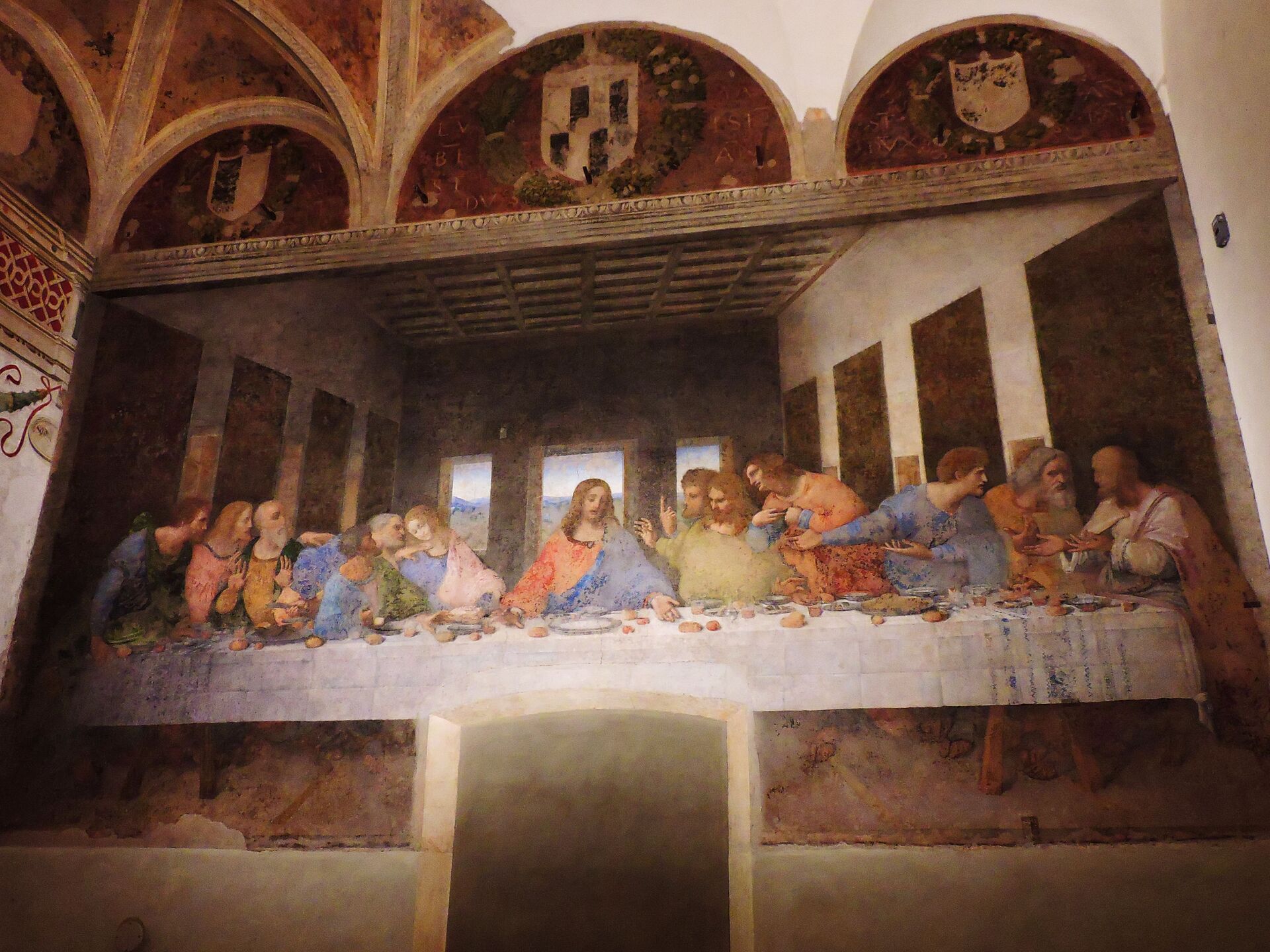 Роспись Тайная вечеря в доминиканском монастыре Санта-Мария-делле-Грацие в Милане - Sputnik Литва, 1920, 18.04.2022