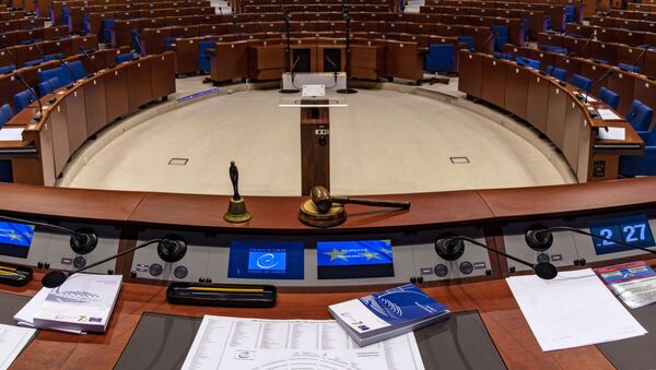 Зал Парламентской ассамблеи Совета Европы (ПАСЕ) во французском Страсбурге, архивное фото - Sputnik Lietuva