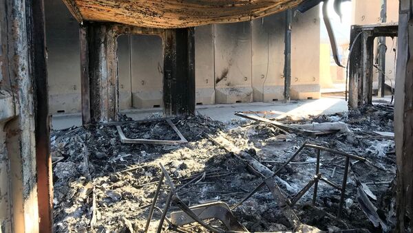Последствия обстрела Ираном авиабазы Айн Аль-Асад в Ираке, где дислоцируются американские военные, 13 января 2020 года - Sputnik Литва