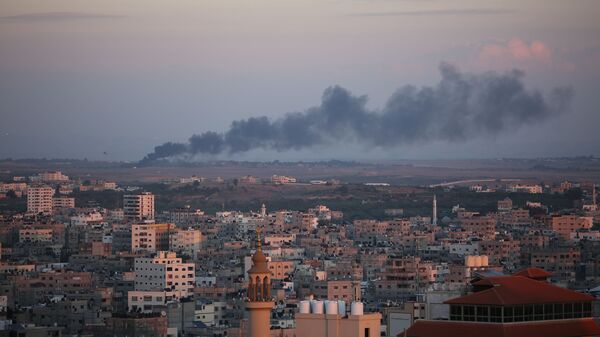 Ракетный удар Израиля по территории сектора Газа, архивное фото - Sputnik Lietuva