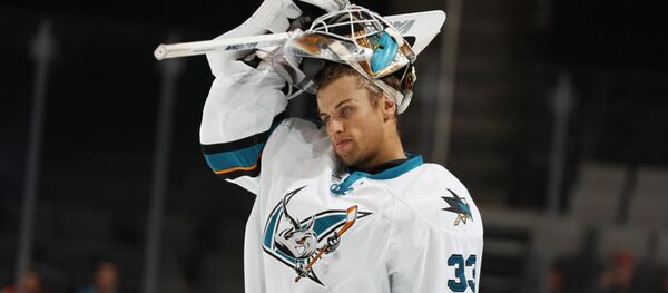 Вратарь сборной Литвы по хоккею Мантас Армалис, архивное фото - Sputnik Литва