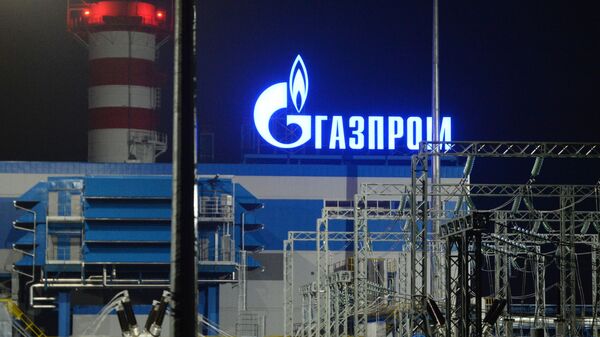 Газпром, логотип, архивное фото - Sputnik Lietuva