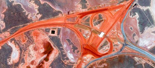 Изображение из космоса местности в районе австралийского города Порт-Хедленд, Австралия - Sputnik Литва