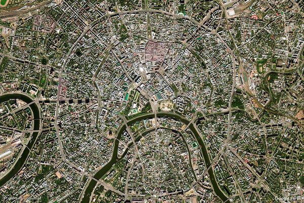 Изображение из космоса города Москвы, Россия - Sputnik Литва