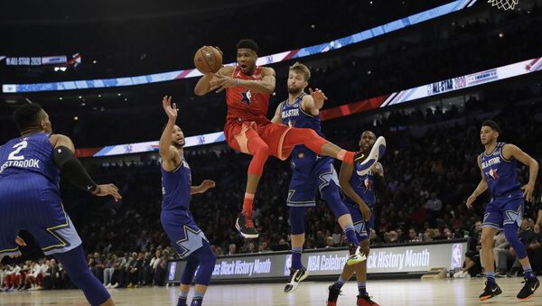 Домантас Сабонис в Матче всех звезд НБА – 2020, Чикаго, 16 февраля 2020 года - Sputnik Литва