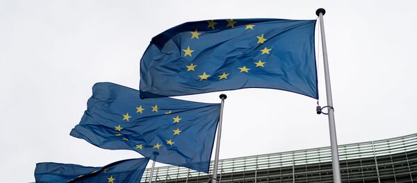 Флаги с символикой Евросоюза в Брюсселе, архивное фото  - Sputnik Lietuva