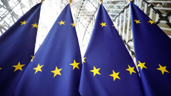 Флаги с символикой Евросоюза в Брюсселе, архивное фото - Sputnik Lietuva
