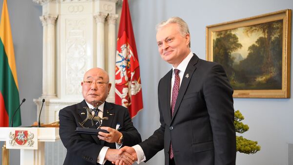 Президент Литвы Гитанас Науседа с супругой приняли делегацию из Японии - Sputnik Литва