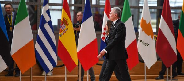 Президент Литвы Гитанас Науседа на саммите ЕС в Брюсселе, 20 февраля 2020 года - Sputnik Литва