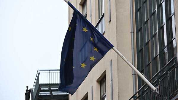 Флаг Евросоюза в Вильнюсе, архивное фото - Sputnik Литва
