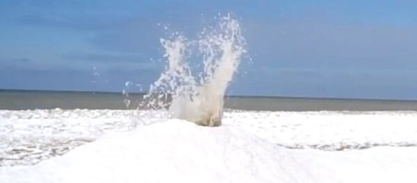 Ledo ugnikalnis Mičigano ežere Ledo ugnikalnis Mičigano ežere - Sputnik Lietuva