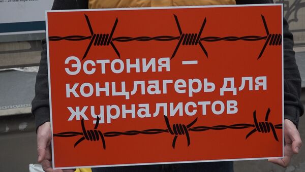 Maskvoje vyko piketas „Sputnik Estija” darbuotojams apginti - Sputnik Lietuva