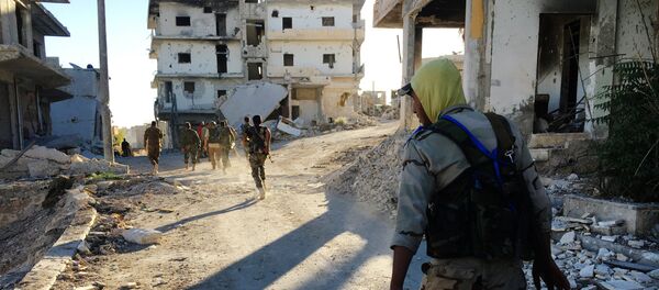 Освобоженный лагерь палестинских беженцев Хандарат на северо-востоке Алеппо Освобоженный лагерь палестинских беженцев Хандарат на северо-востоке Алеппо - Sputnik Литва