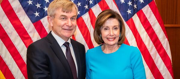 Seimo Pirmininkas Viktoras Pranckietis ir JAV Atstovų rūmų pirmininkė Nensi Pelosi Seimo Pirmininkas Viktoras Pranckietis ir JAV Atstovų rūmų pirmininkė Nensi Pelosi - Sputnik Lietuva