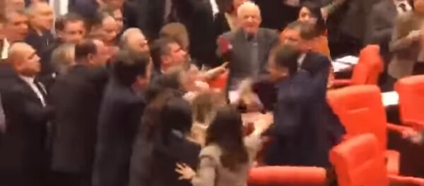 Массовая драка в парламенте Турции Массовая драка в парламенте Турции - Sputnik Lietuva