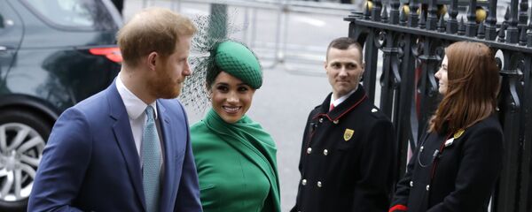Принц Гарри и Меган Маркл, 9 марта 2020 года Принц Гарри и Меган Маркл, 9 марта 2020 года - Sputnik Литва