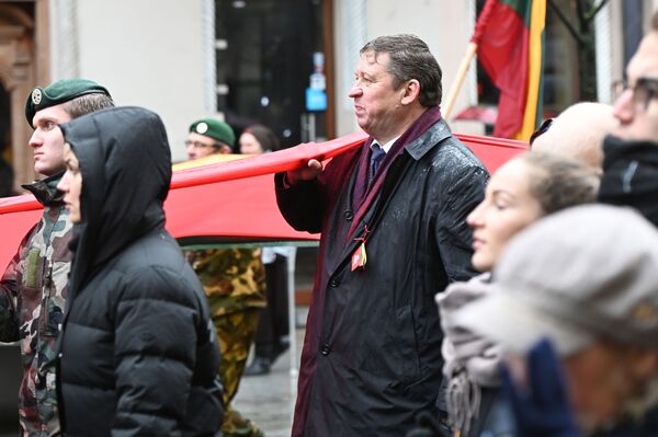 Министр обороны Литвы Раймундас Кароблис на праздновании Дня восстановления независимости Литвы, 11 марта 2020 года - Sputnik Lietuva