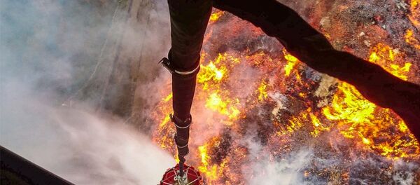 Тушение пожара в Радвилишкис - Sputnik Lietuva