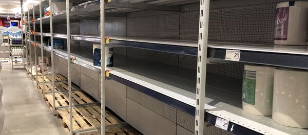 Пустые полки Вильнюсского магазина - Sputnik Литва