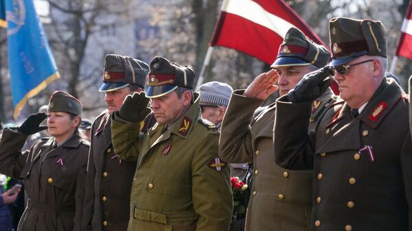 Марш бывших латышских легионеров Ваффен СС в Риге - Sputnik Литва
