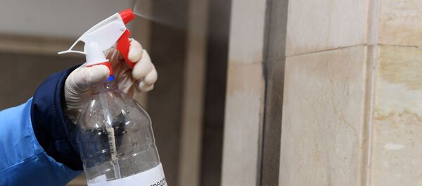 Дезинфекция общественного транспорта в Казани Дезинфекция общественного транспорта в Казани - Sputnik Lietuva