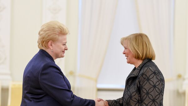 Церемония вручения верительных грамот послом США Энн Холл - Sputnik Литва