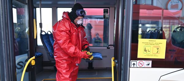 Дезинфекция общественного транспорта в Вильнюсе, архивное фото - Sputnik Литва