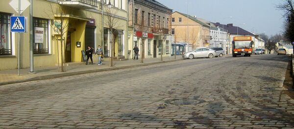 Центр города Укмерге, Литва, архивное фото Центр города Укмерге, Литва, архивное фото - Sputnik Литва
