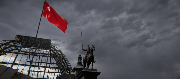 Raudonosios armijos vėliava virš Reichstago Raudonosios armijos vėliava virš Reichstago - Sputnik Lietuva