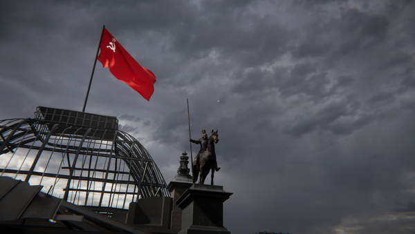 Raudonosios armijos vėliava virš Reichstago - Sputnik Lietuva