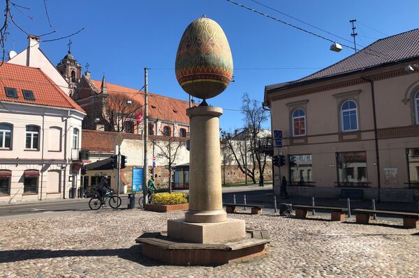 Пасхальное яйцо в Вильнюсе на улице Раугиклос - Sputnik Lietuva