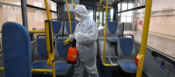 Viešojo transporto dezinfekavimas Viešojo transporto dezinfekavimas - Sputnik Lietuva