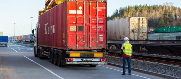 Почтовый поезд из Китая в Литве, архивное фото - Sputnik Литва