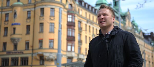 Хоккеист Дарюс Каспарайтис в Стокгольме, архивное фото - Sputnik Литва