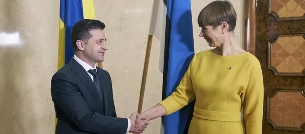 Президент Украины Владимир Зеленский и президент Эстонии Керсти Кальюлайд - Sputnik Lietuva