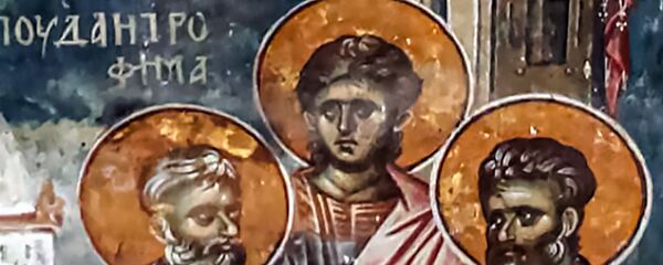 Апостолы от 70-ти Аристарх, Пуд и Трофим Апостолы от 70-ти Аристарх, Пуд и Трофим - Sputnik Литва