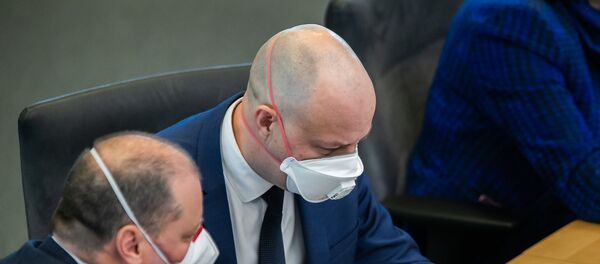 Премьер-министр Литовской Республики Саулюс Сквернялис и министр здравоохранения Литвы Аурелиюс Верига - Sputnik Литва