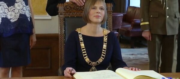 Новый президент Эстонии принесла присягу в парламенте Новый президент Эстонии принесла присягу в парламенте - Sputnik Lietuva