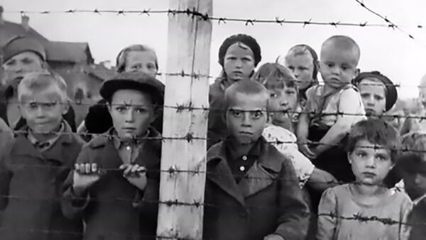 Дети в финском концлагере в Петрозаводске, архивное фото - Sputnik Литва