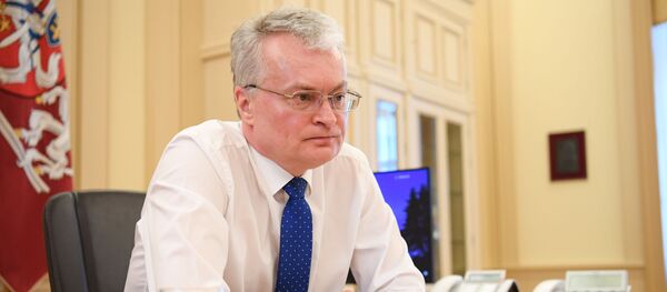 Президент Литвы Гитанас Науседа Президент Литвы Гитанас Науседа - Sputnik Литва