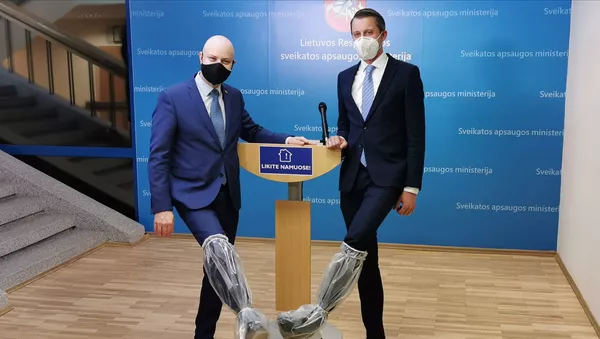 Sveikatos apsaugos ministras Aurelijus Veryga ir energetikos ministras Žygimantas Vaičiūnas - Sputnik Lietuva