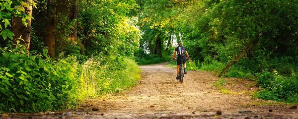 Велосипедист в лесу, архивное фото - Sputnik Lietuva