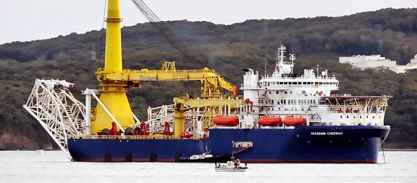 Трубоукладчик Академик Черский , архивное фото - Sputnik Литва