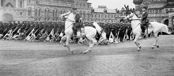 Парад на Красной площади в Москве 24 июня 1945 года Парад на Красной площади в Москве 24 июня 1945 года - Sputnik Lietuva