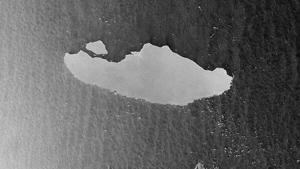 Снимок спутника Sentinel-1 айсберга А-68, сделанный 23 апреля 2020 года  - Sputnik Lietuva