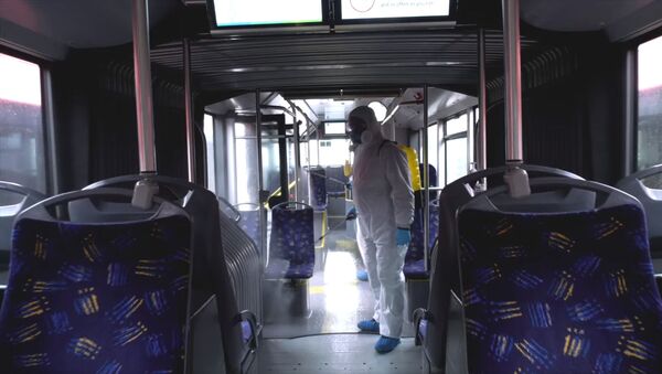 Дезинфекция автобусов в Вильнюсе - Sputnik Литва